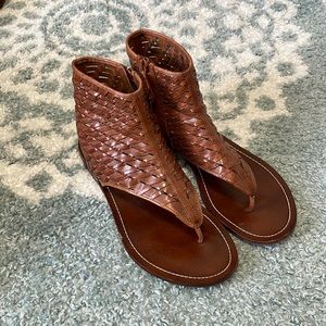 Cole Haan Tan Woven Sandals
